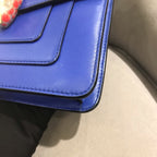 Bvlgari Serpenti Forever Shoulder Bag Royal Blue Leather Gold Hardware