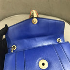 Bvlgari Serpenti Forever Shoulder Bag Royal Blue Leather Gold Hardware