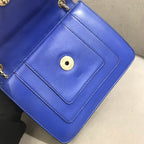 Bvlgari Serpenti Forever Shoulder Bag Royal Blue Leather Gold Hardware