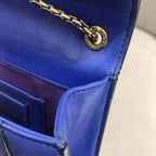 Bvlgari Serpenti Forever Shoulder Bag Royal Blue Leather Gold Hardware