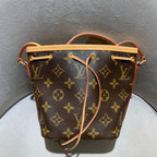 Louis Vuitton Nano Noé Bucket Bag Monogram Canvas Gold Hardware