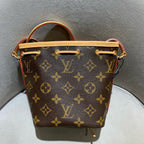 Louis Vuitton Nano Noé Bucket Bag Monogram Canvas Gold Hardware