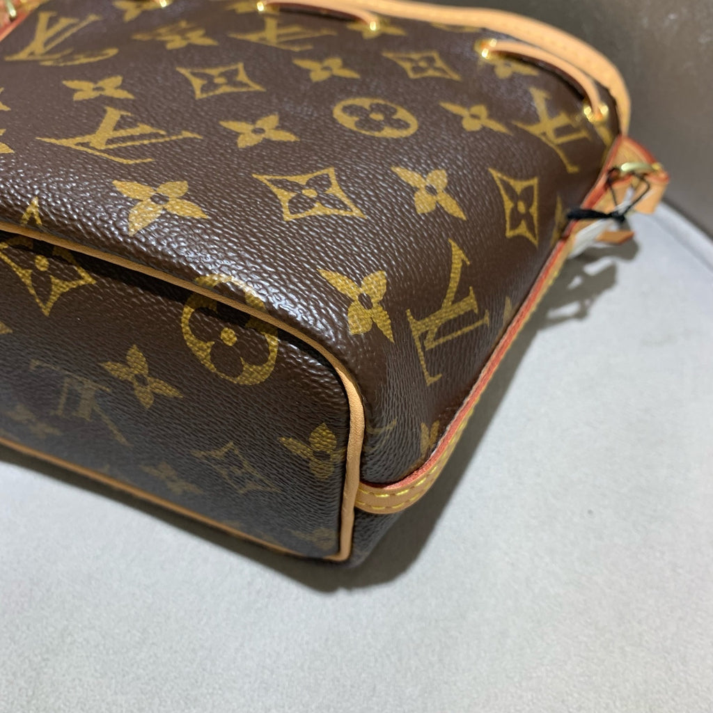 Louis Vuitton Nano Noé Bucket Bag Monogram Canvas Gold Hardware