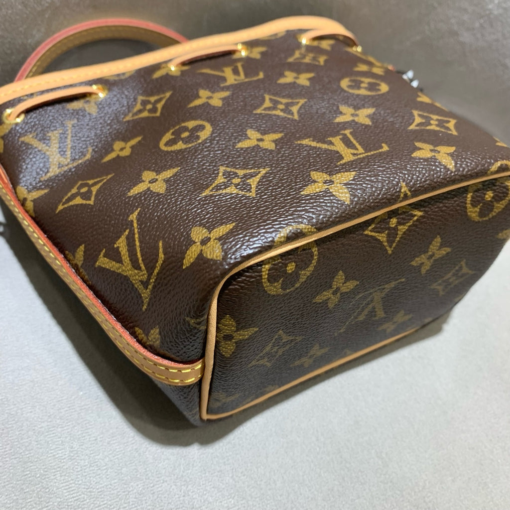 Louis Vuitton Nano Noé Bucket Bag Monogram Canvas Gold Hardware