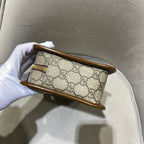 Gucci Clutch Bag Canvas Silver Hardware