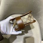 Gucci Clutch Bag Canvas Silver Hardware