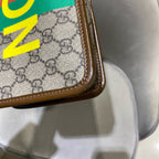 Gucci Clutch Bag Canvas Silver Hardware