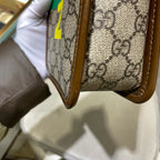 Gucci Clutch Bag Canvas Silver Hardware