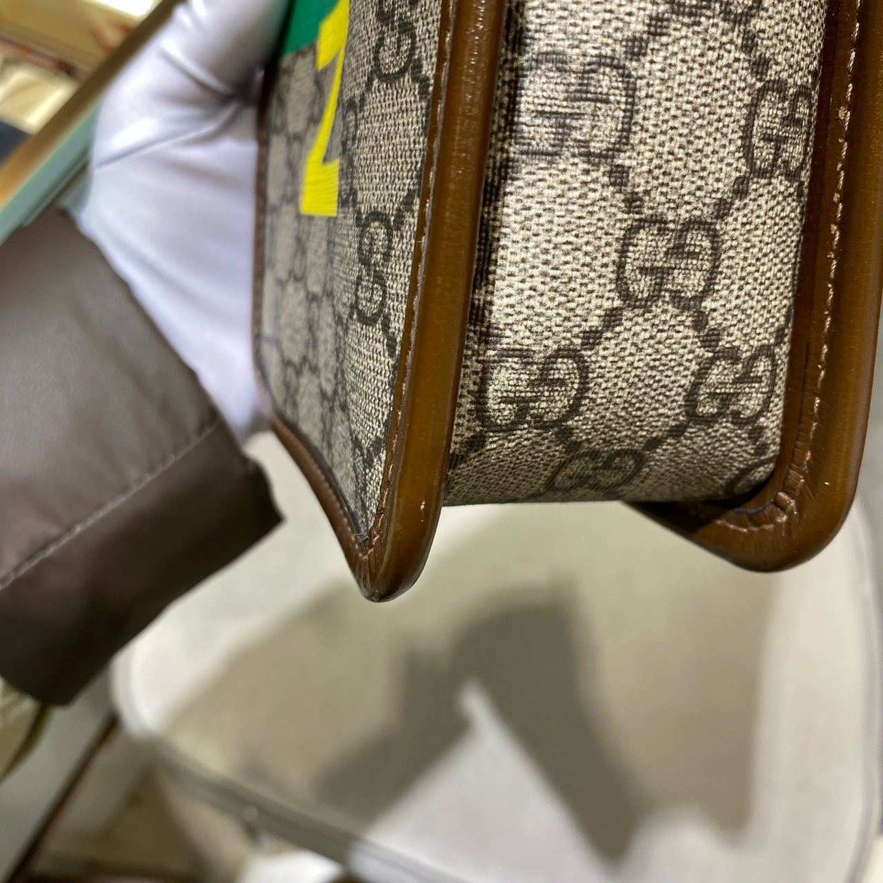 Gucci Clutch Bag Canvas Silver Hardware