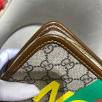 Gucci Clutch Bag Canvas Silver Hardware