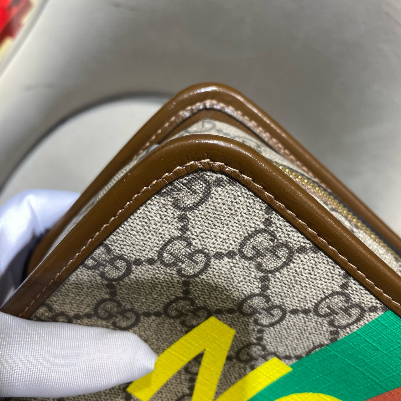 Gucci Clutch Bag Canvas Silver Hardware