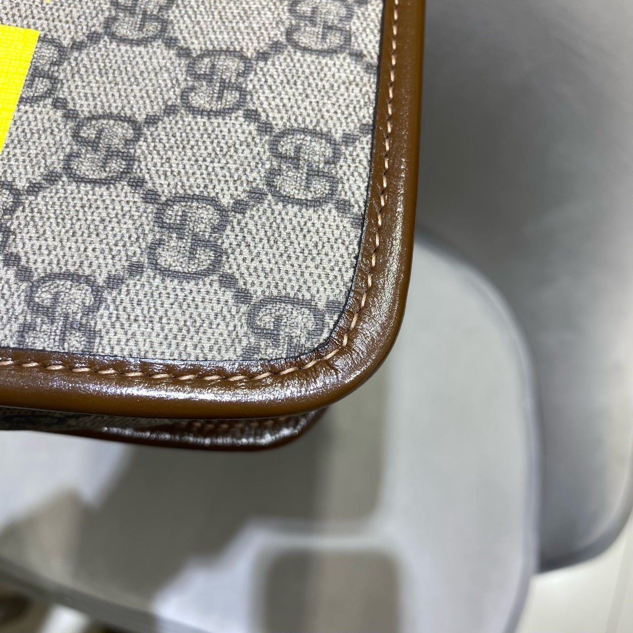 Gucci Clutch Bag Canvas Silver Hardware