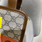 Gucci Clutch Bag Canvas Silver Hardware