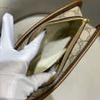 Gucci Clutch Bag Canvas Silver Hardware