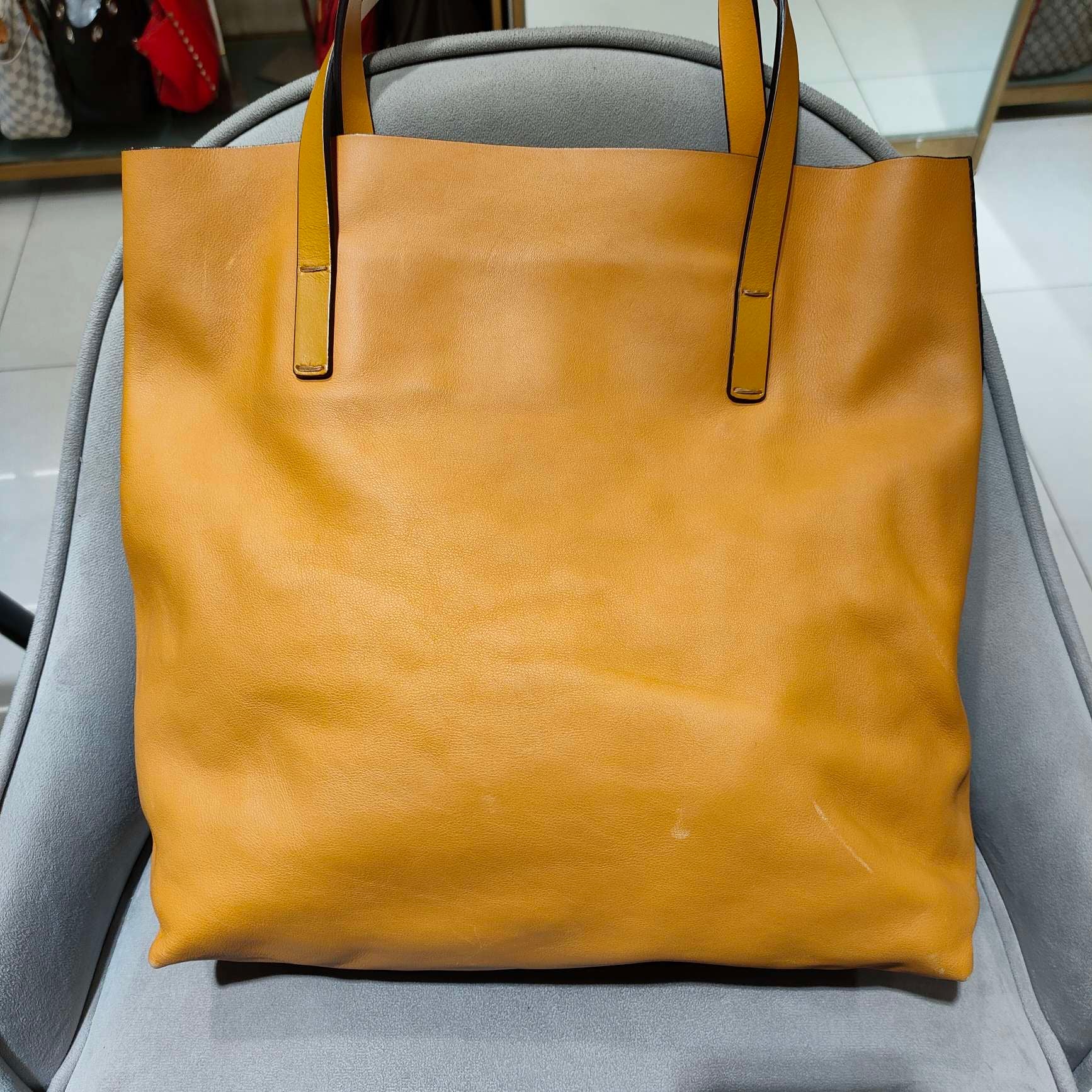 Gucci GG Canvas Tassel Bucket Bag Beige Gold Hardware
