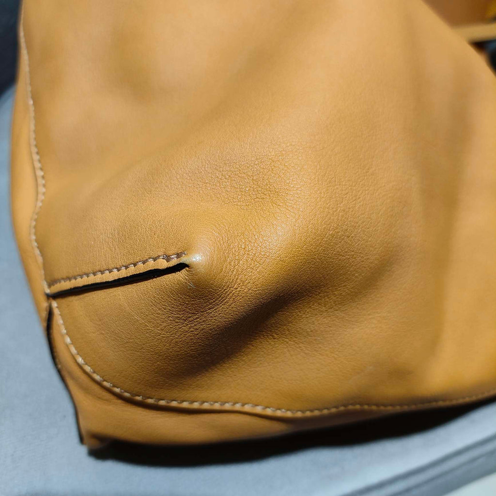 Gucci GG Canvas Tassel Bucket Bag Beige Gold Hardware