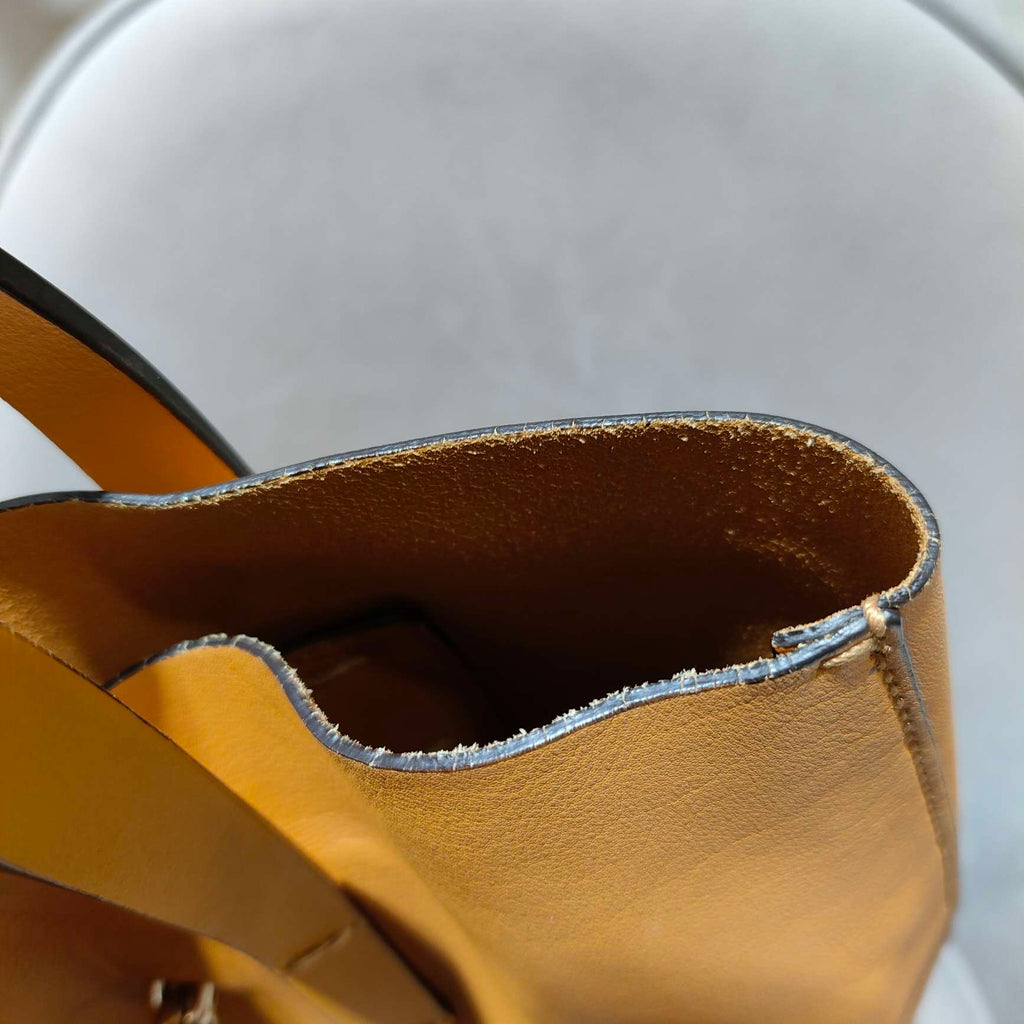 Gucci GG Canvas Tassel Bucket Bag Beige Gold Hardware