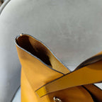 Gucci GG Canvas Tassel Bucket Bag Beige Gold Hardware