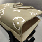 Louis Vuitton Monogram Empreinte Onthego PM Tote Bag Avocado Green Gold Hardware