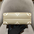 Louis Vuitton Monogram Empreinte Onthego PM Tote Bag Avocado Green Gold Hardware
