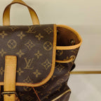 Louis Vuitton Monogram Bosphore Backpack Brown Gold Hardware