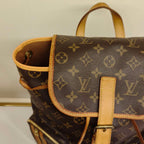Louis Vuitton Monogram Bosphore Backpack Brown Gold Hardware
