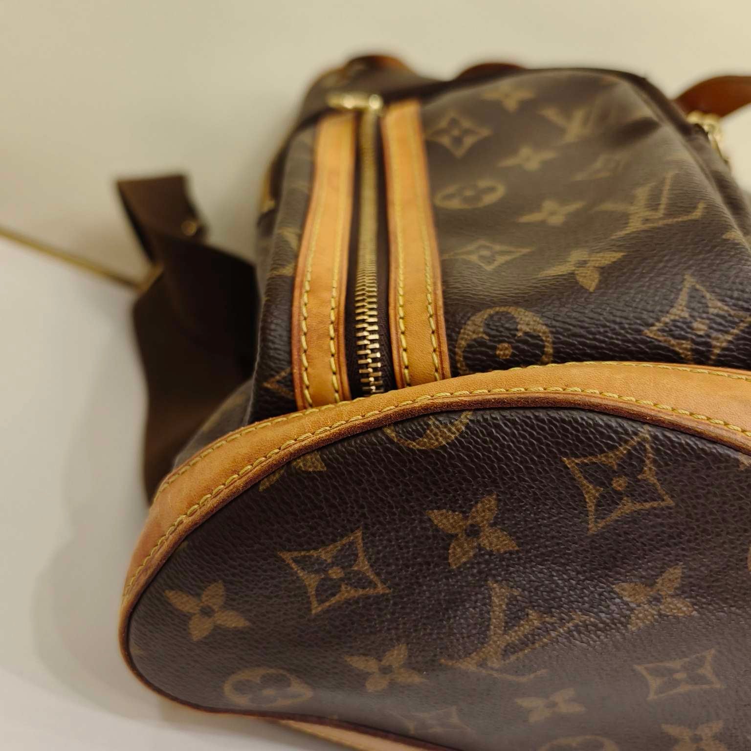 Louis Vuitton Monogram Bosphore Backpack Brown Gold Hardware