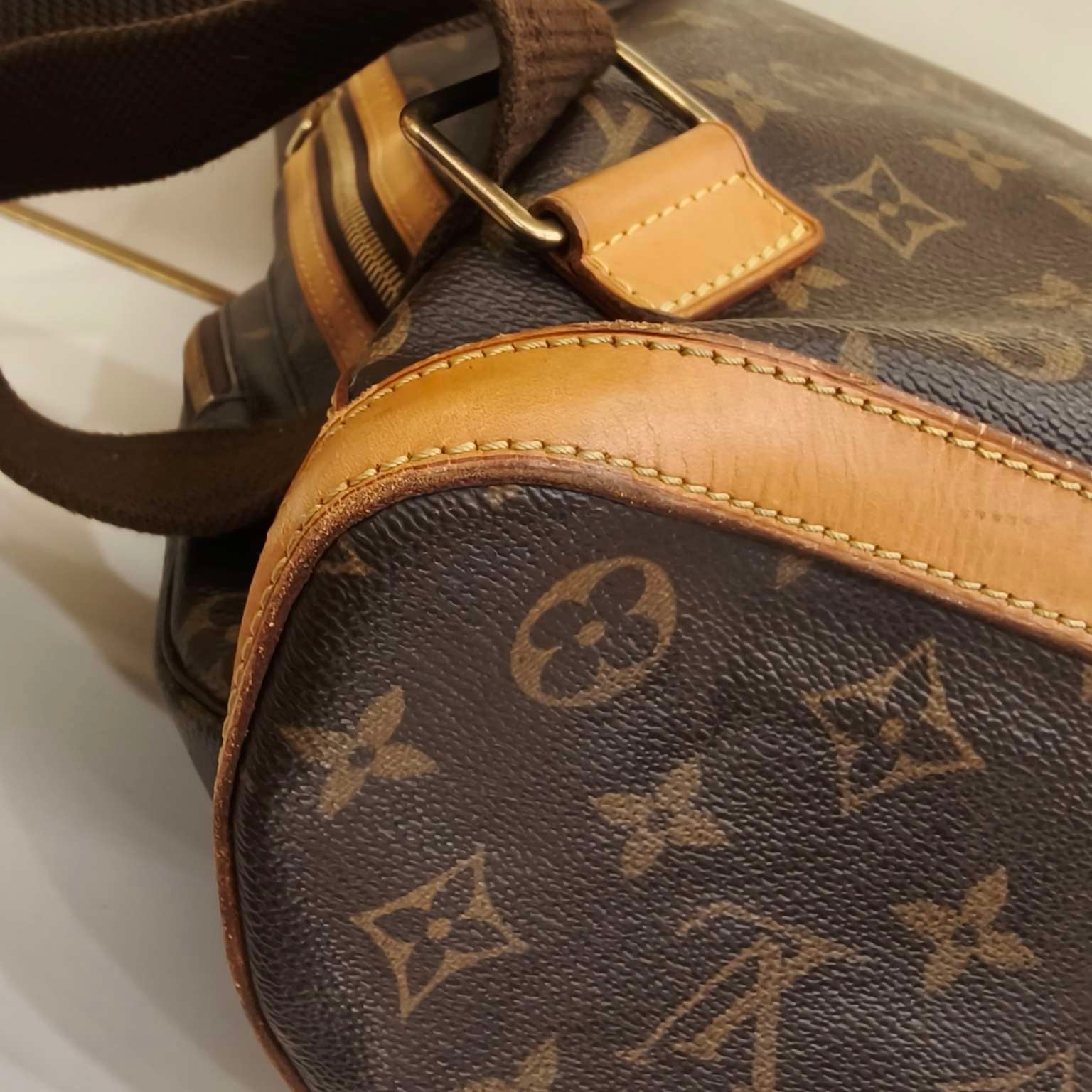 Louis Vuitton Monogram Bosphore Backpack Brown Gold Hardware