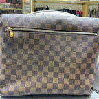 Louis Vuitton Damier Ebene District PM Messenger Bag Brown Silver Hardware