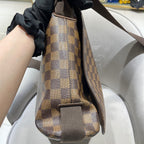Louis Vuitton Damier Ebene District PM Messenger Bag Brown Silver Hardware