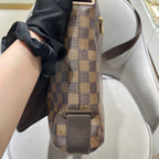 Louis Vuitton Damier Ebene District PM Messenger Bag Brown Silver Hardware