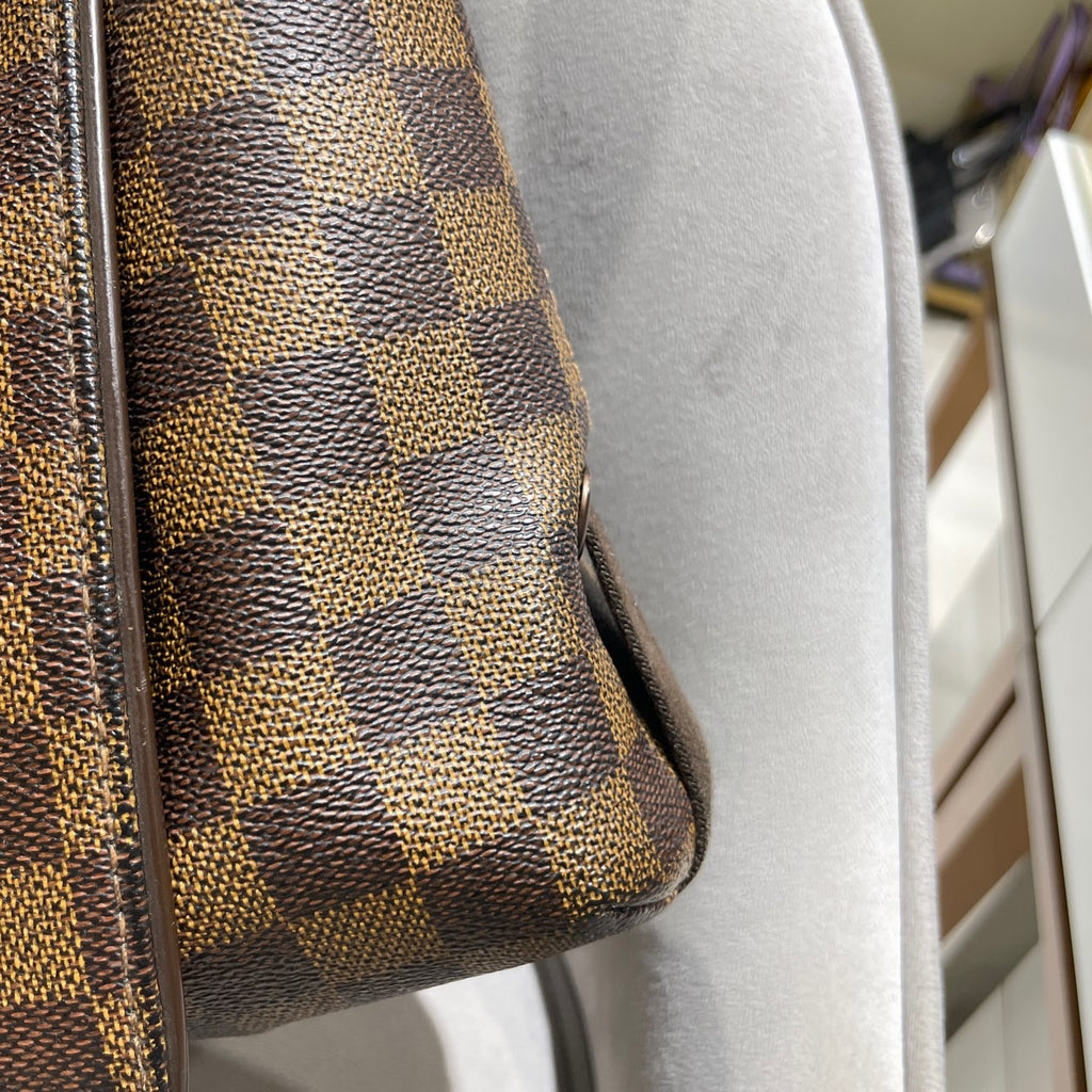 Louis Vuitton Damier Ebene District PM Messenger Bag Brown Silver Hardware