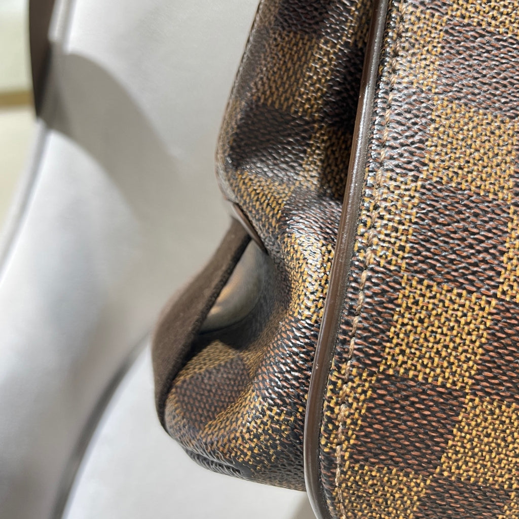 Louis Vuitton Damier Ebene District PM Messenger Bag Brown Silver Hardware