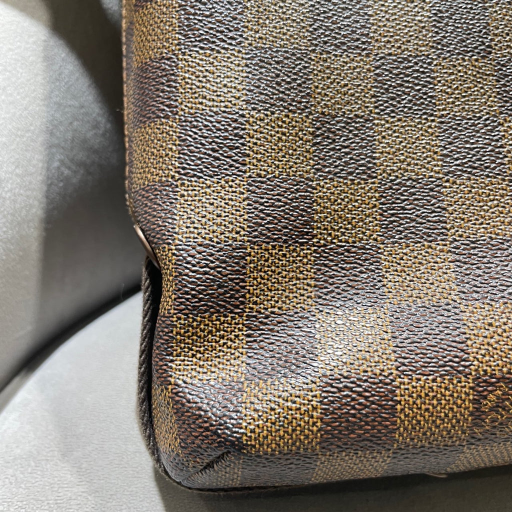 Louis Vuitton Damier Ebene District PM Messenger Bag Brown Silver Hardware