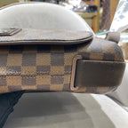 Louis Vuitton Damier Ebene District PM Messenger Bag Brown Silver Hardware