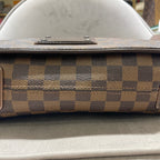 Louis Vuitton Damier Ebene District PM Messenger Bag Brown Silver Hardware