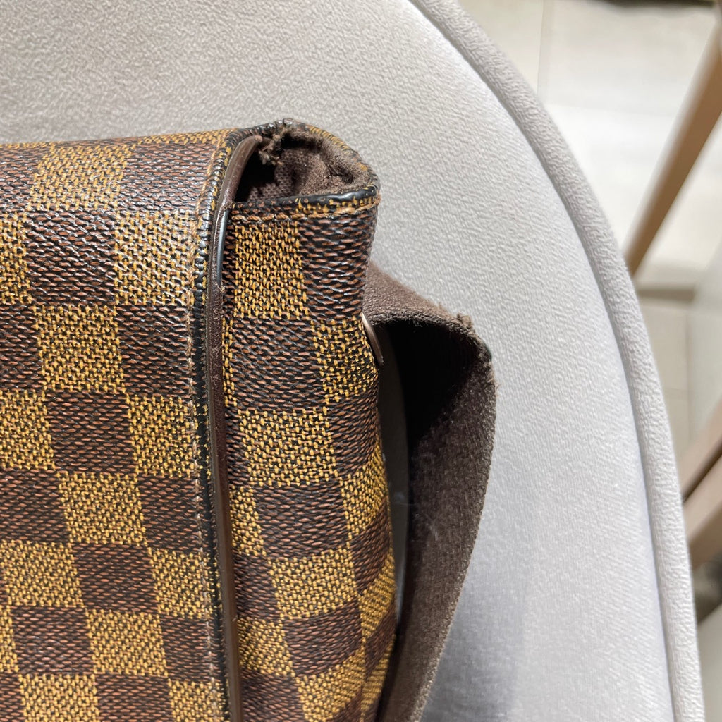 Louis Vuitton Damier Ebene District PM Messenger Bag Brown Silver Hardware