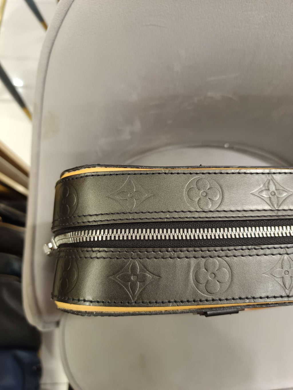 Louis Vuitton Monogram Mat Briefcase Space Gray Silver Hardware