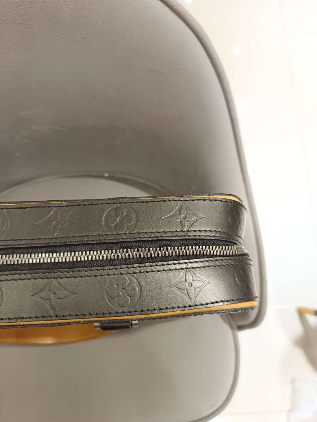 Louis Vuitton Monogram Mat Briefcase Space Gray Silver Hardware