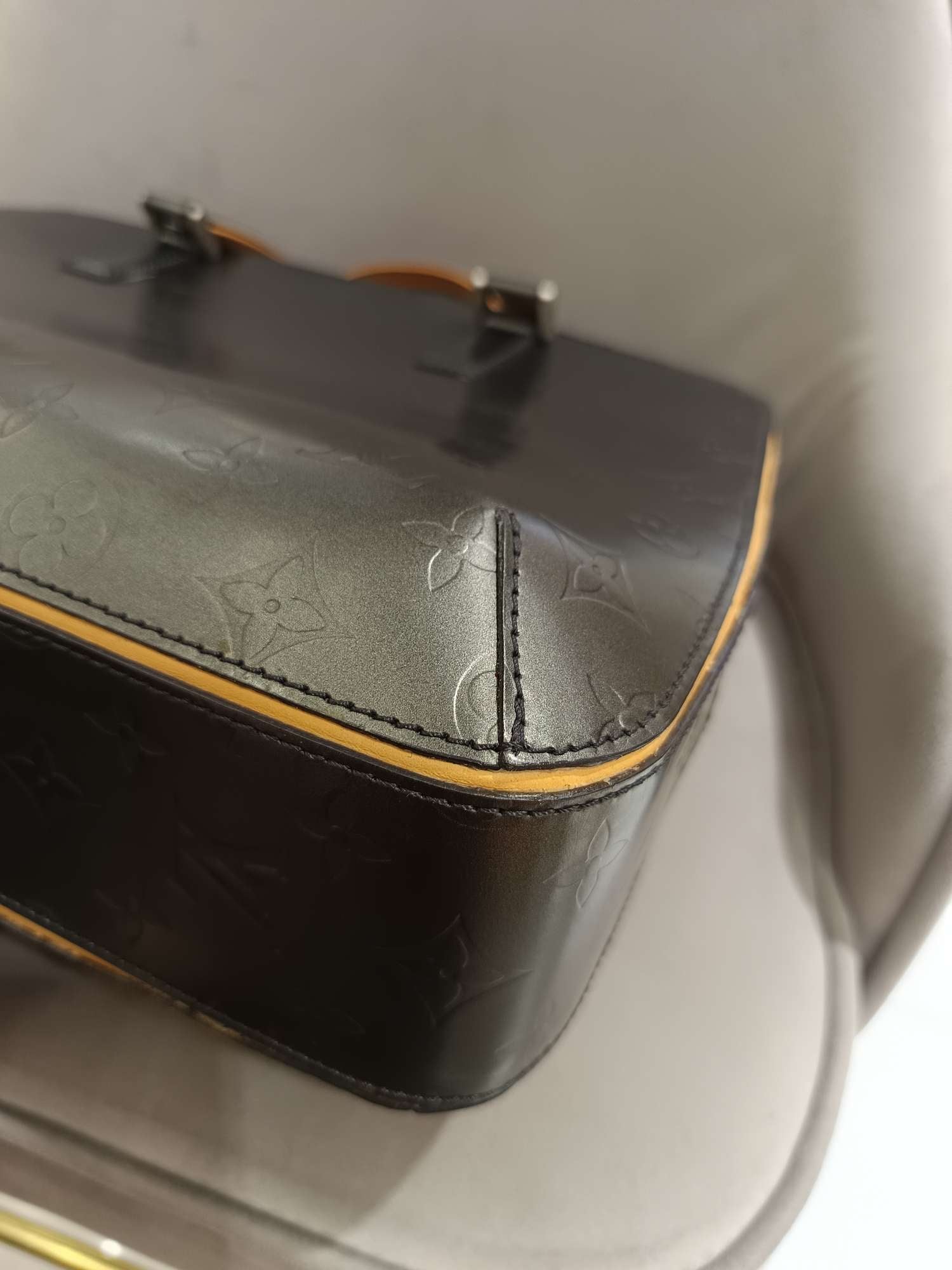 Louis Vuitton Monogram Mat Briefcase Space Gray Silver Hardware