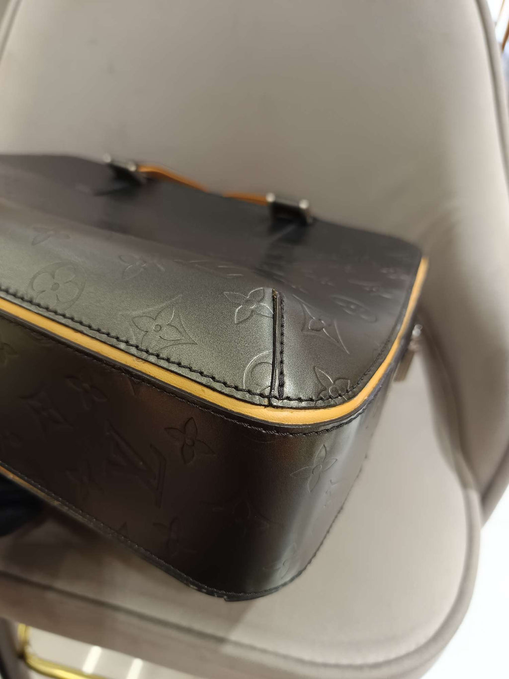 Louis Vuitton Monogram Mat Briefcase Space Gray Silver Hardware