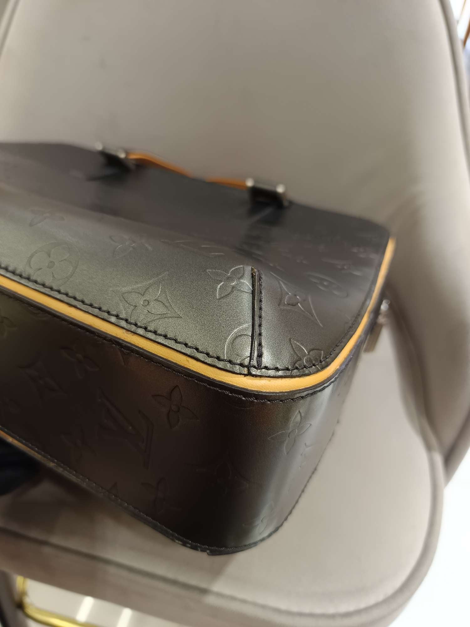Louis Vuitton Monogram Mat Briefcase Space Gray Silver Hardware
