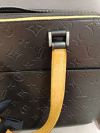 Louis Vuitton Monogram Mat Briefcase Space Gray Silver Hardware