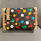 Louis Vuitton Lv X Yk Side Trunk Bag Monogram Canvas Polka Dot Silver Hardware