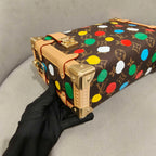 Louis Vuitton Lv X Yk Side Trunk Bag Monogram Canvas Polka Dot Silver Hardware
