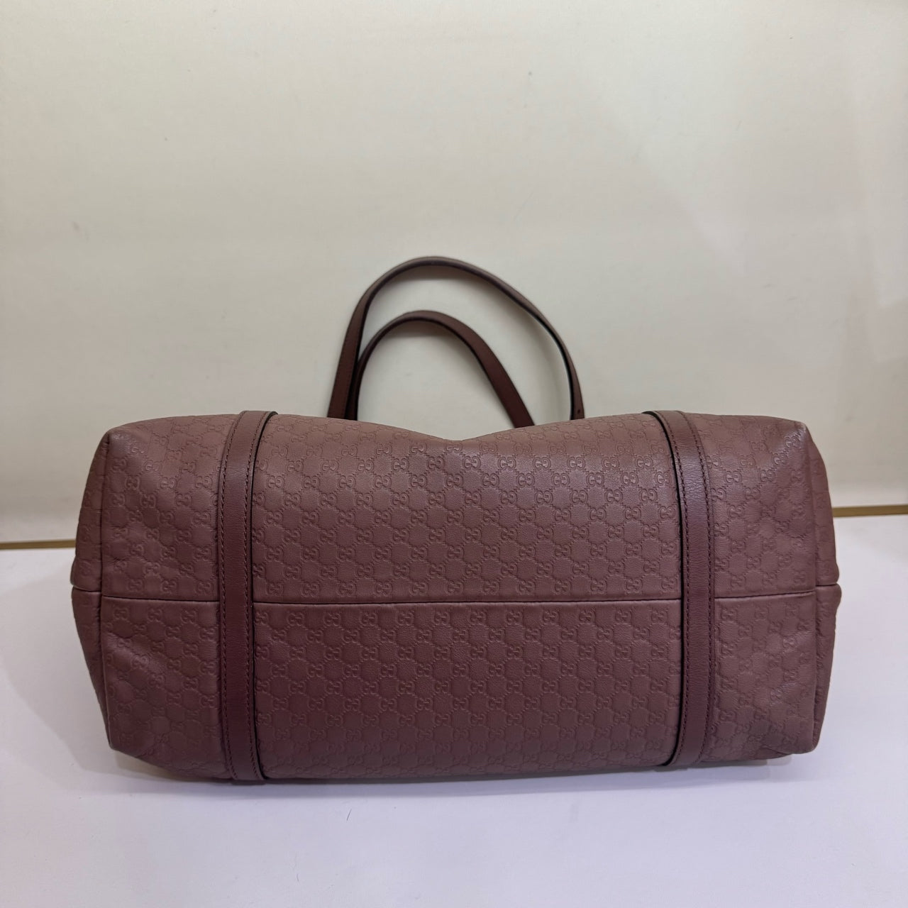 Gucci Microguccissima Tote Bag Brown Leather Gold Hardware