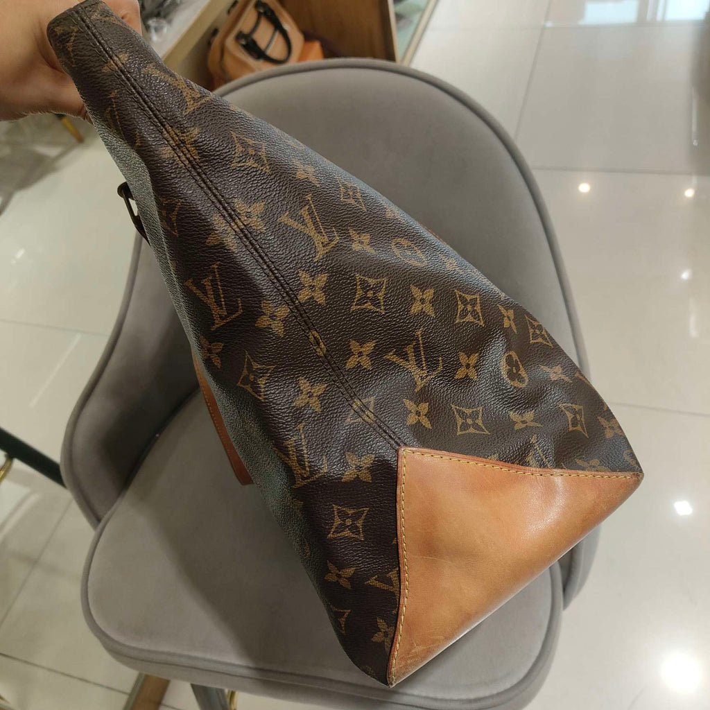 Louis Vuitton Damier Ebene Cabas Piano Tote Bag Brown Gold Hardware