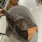 Louis Vuitton Damier Ebene Cabas Piano Tote Bag Brown Gold Hardware