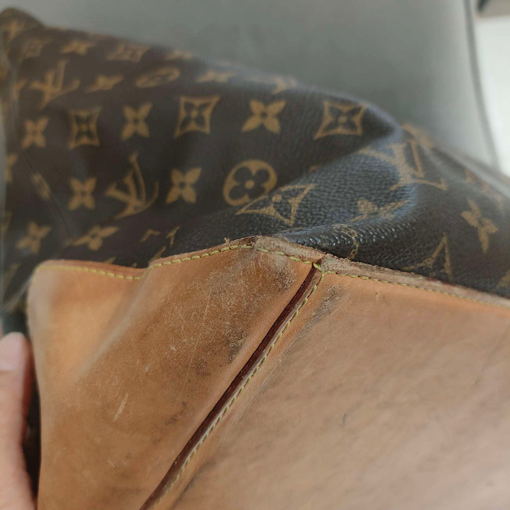 Louis Vuitton Damier Ebene Cabas Piano Tote Bag Brown Gold Hardware