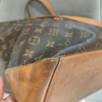 Louis Vuitton Damier Ebene Cabas Piano Tote Bag Brown Gold Hardware